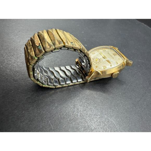 Vtg 1947 Bulova Signe Men's Mechanical Manual Wristwatch Swiss 10k RGP 26.7mm - Picture 6 of 13